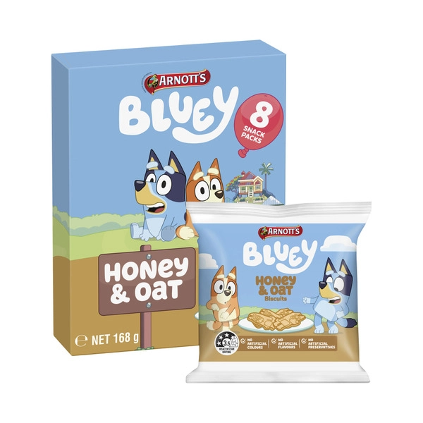 Arnott's Multipack Bluey Honey Oat Biscuits 168g