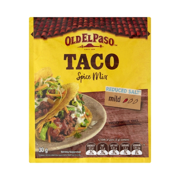 Old El Paso Reduced Salt Spice Mix Taco 30g