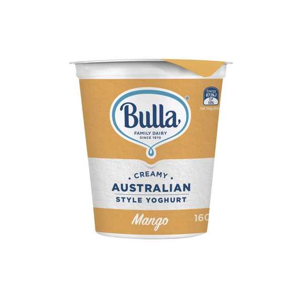 Bulla Creamy Australian Style Yoghurt Mango 160g