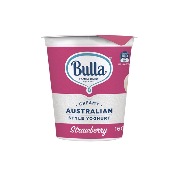 Bulla Creamy Australian Style Yoghurt Strawberry 160g