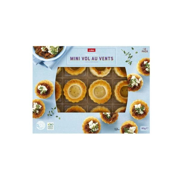 Coles Mini Vol Au Vent 12 pack 80g