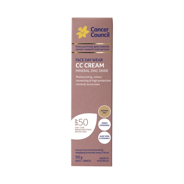 Cancer Council Mineral CC Cream Medium SPF50 50g