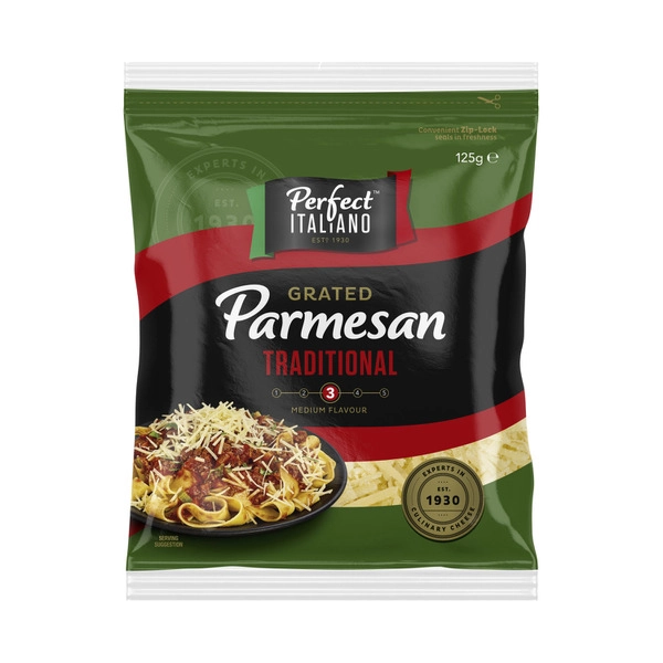 Perfect Italiano Cheese PERFECT ITALIANO CHEESE GRATED PARMESAN 125G 