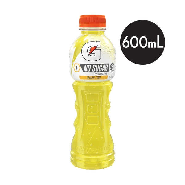 Gatorade No Sugar Lemon Lime Sport Drink 600mL