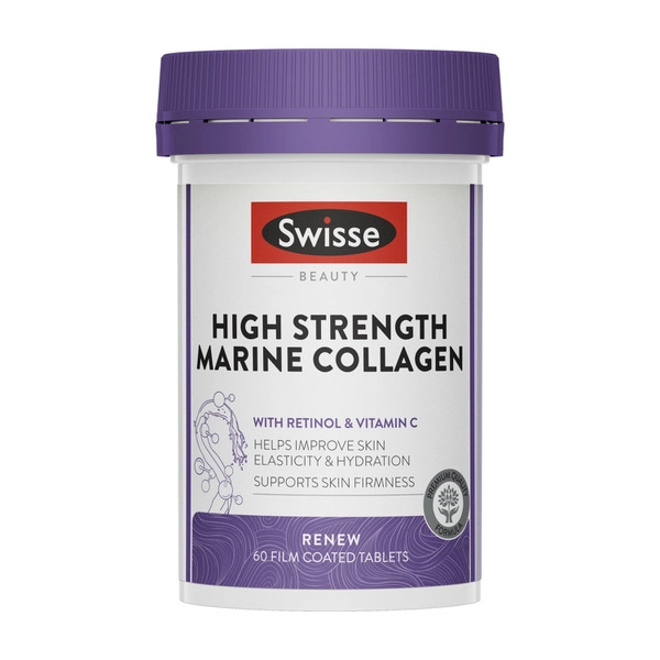 Swisse Beauty High Strength Marine Collagen With Vitamin C To Support Skin Health 60 pack