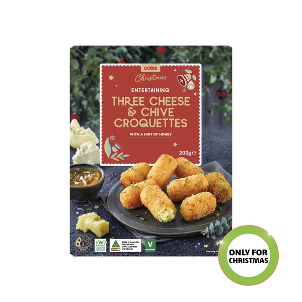 Coles Entertaining Three Cheese & Chives Croquettes 8 Pack 200g