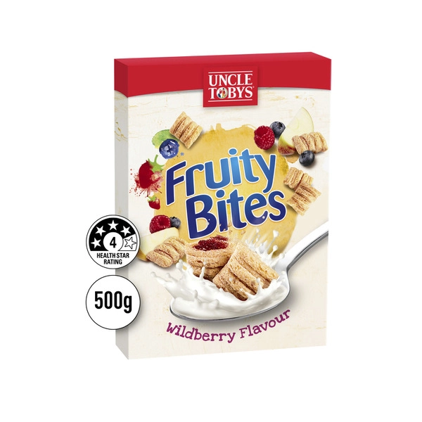 Uncle Tobys Fruity Bites Wildberry Flavour Cereal 500g