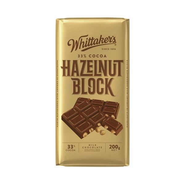 Whittaker's Block Chocolate Hazelnut 200g