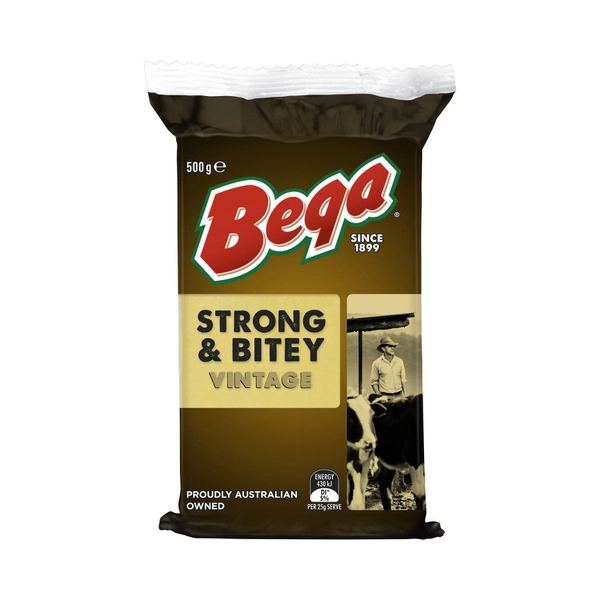 Bega Strong & Bitey Dairy Cheese Vintage Block 500g