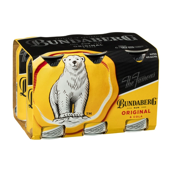 Bundaberg UP & Cola Can 375mL 6 Pack