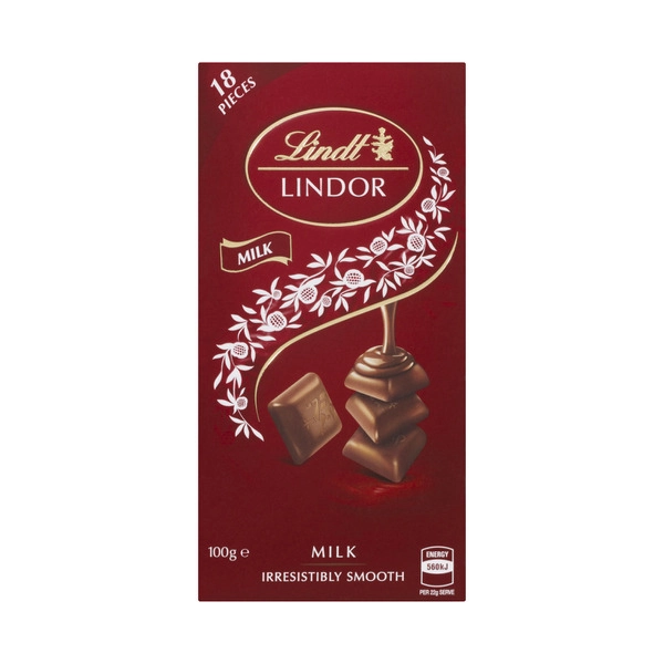 Lindt Lindor Milk Chocolate Block 100g