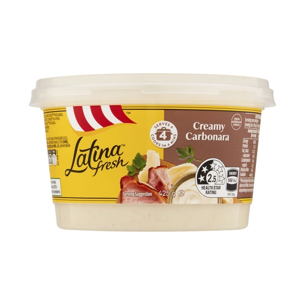 Latina Fresh Creamy Carbonara Pasta Sauce 425g