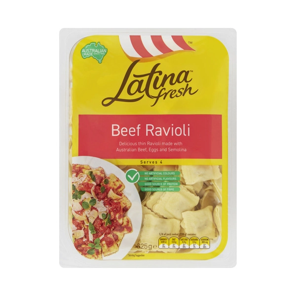 Latina Fresh Beef Ravioli Pasta 625g