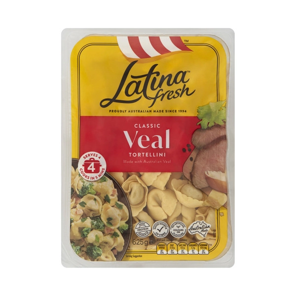 Latina Dy Filled LATINA FRESH VEAL TORTELLINI PASTA 4 SERVE 625G 