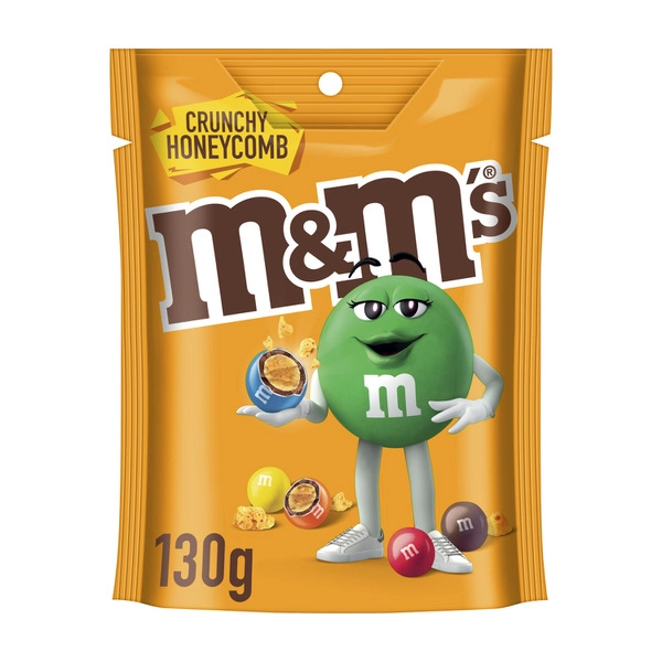 M&Ms Honeycomb Milk Chocolate Snack & Share Bag 130g