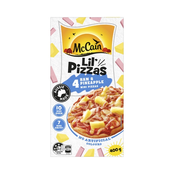 McCain Lil Pizzas Ham & Pineapple 4 Pack 400g