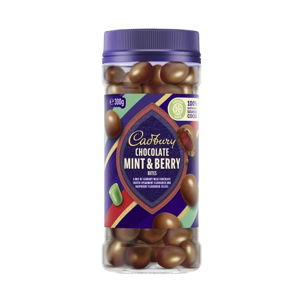 Cadbury Chocolate Coated Mint & Berry Bites 300g