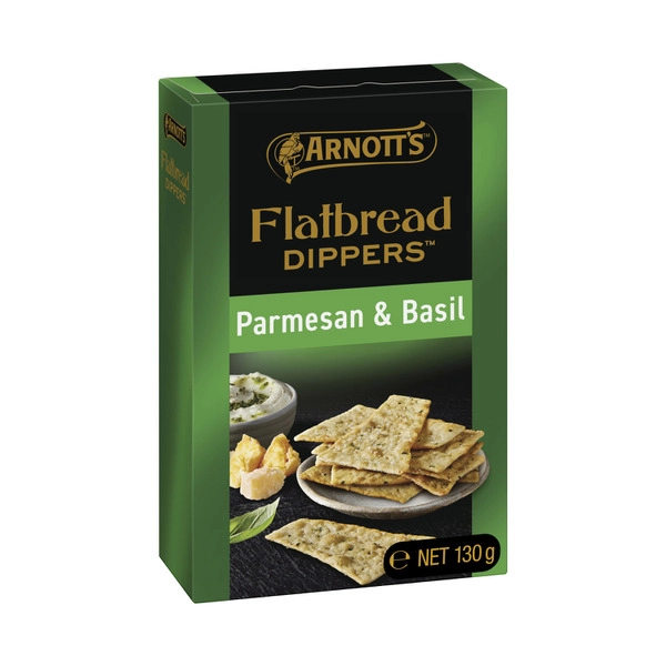 Arnott's Flatbread Dippers Parmesan & Basil 130g