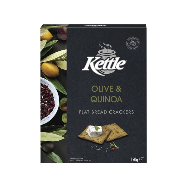 Kettle Flat Bread Crackers Olive & Quinoa 150g