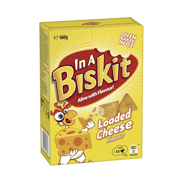 In A Biskit Flavoured Crackers Loaded Cheese 160g