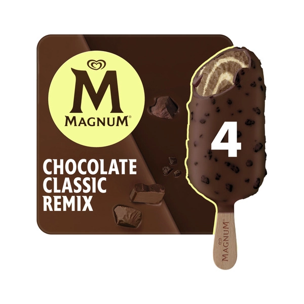 Magnum Chocolate Classic Remix Ice Cream 4 Pack 360mL