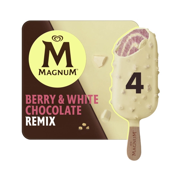 Magnum Berry & White Chocolate Remix Ice Cream 4 Pack 360mL