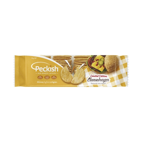 Peckish Rice Crackers Cheeseburger 90g