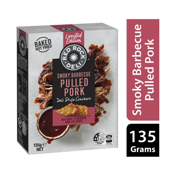 Red Rock Deli Style Crackers Smoky BBQ Pulled Pork 135g