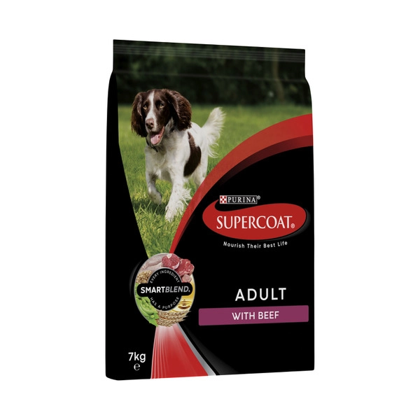 Supercoat Adult With Beef Dry Dog Food 7kg