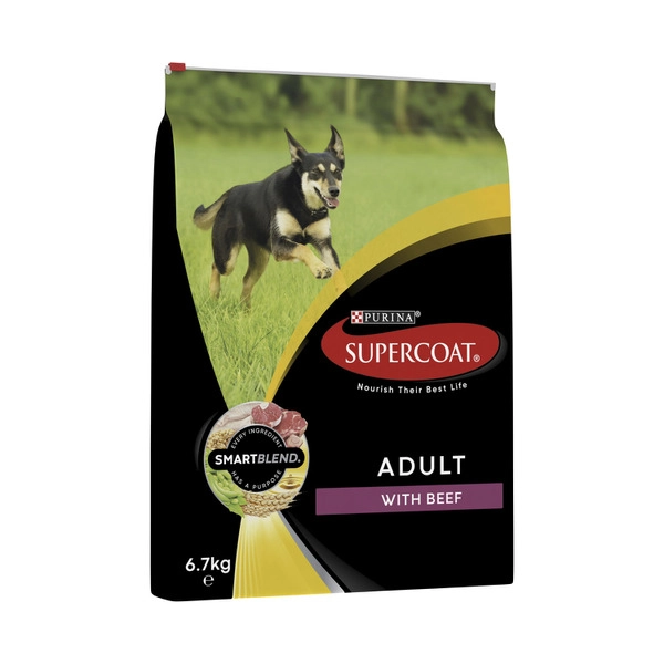 Supercoat Dry Dog Food SUPERCOAT ADULT ACTIVE WITH BEEF DRY DOG FOOD 6.7 KG 