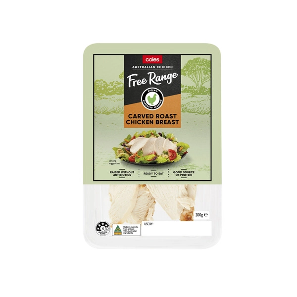 Coles Free Range Chicken Breast Carved Roast 200g