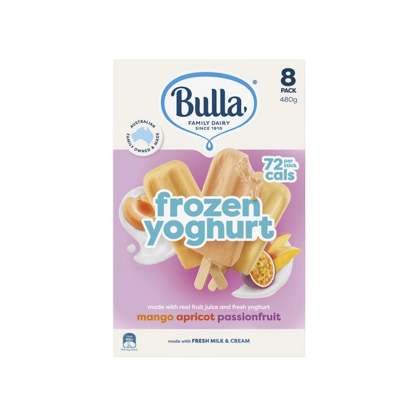 Bulla Frozen Yoghurt Apricot Mango & Passionfruit 480g