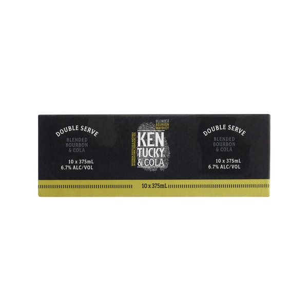 Kentucky Kentucky Bourbon Double Serve  &  Cola Can 375ml (10 Pack) : PACK10 