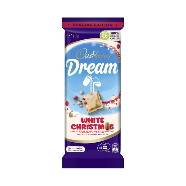 Cadbury Dream White Christmas Family Block 170g