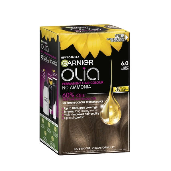 Garnier Olia Hair Colour 6.0 Light Brown 1 each