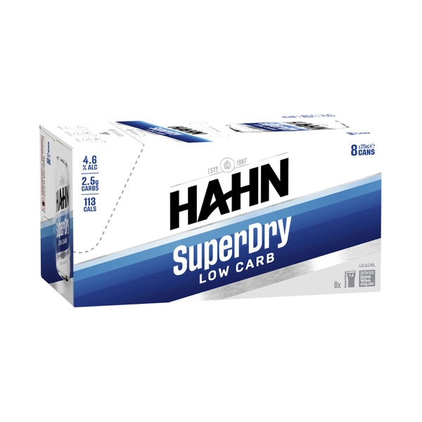 Hahn Super Dry Can 375mL 8 Pack