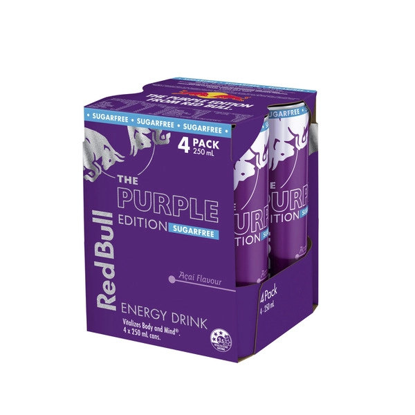 Red Bull Sugar Free Energy Drink Acai 4x250mL 4 pack