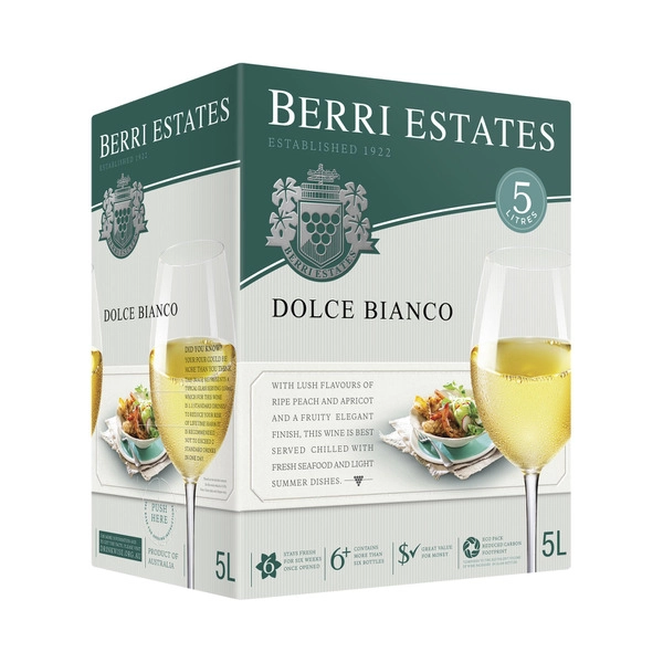 Berri Dolce Bianco Cask 5L 1 Each