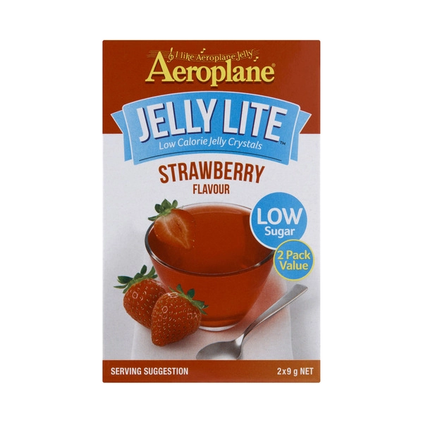 Aeroplane Lite Strawberry Jelly Crystals 2 pack 18g