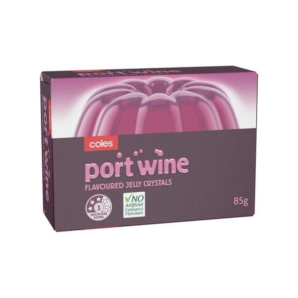 Coles Port Wine Flavoured Jelly Crystals 85g