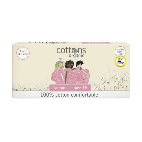 Cottons Super 100% Cotton Tampons 16 pack