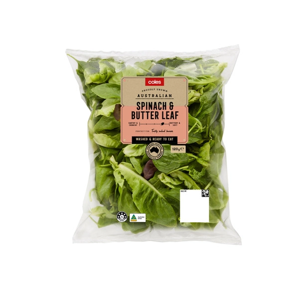 Coles Spinach And Butter Leaf 120g