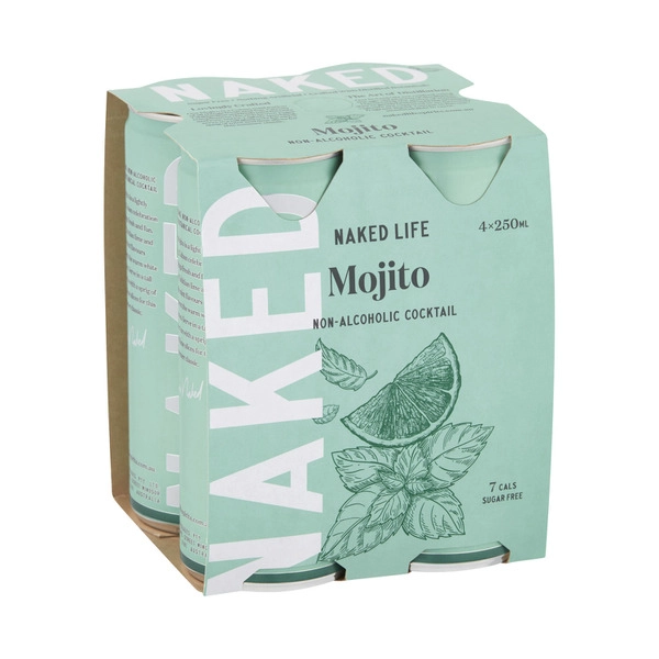 Naked Life Non Alcoholic Mojito Spritz Cocktail 4x250mL 4 pack