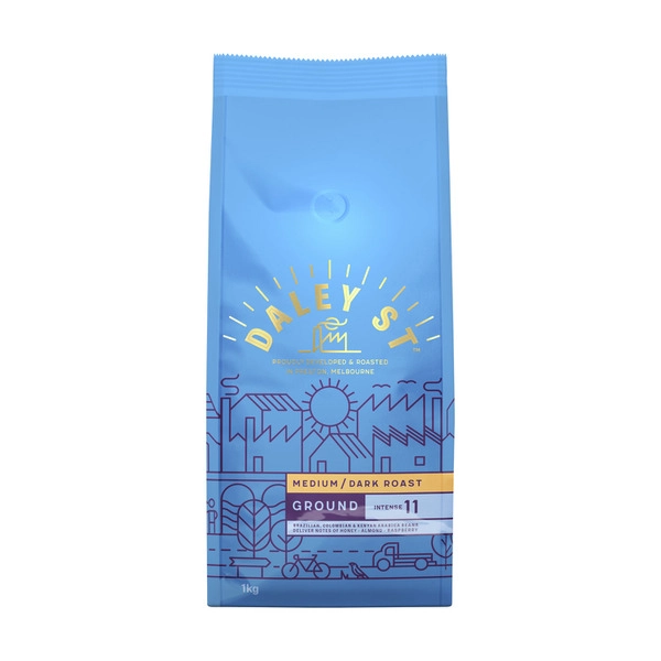 Daley Street Medium/Dark Roast Ground Coffee 1kg