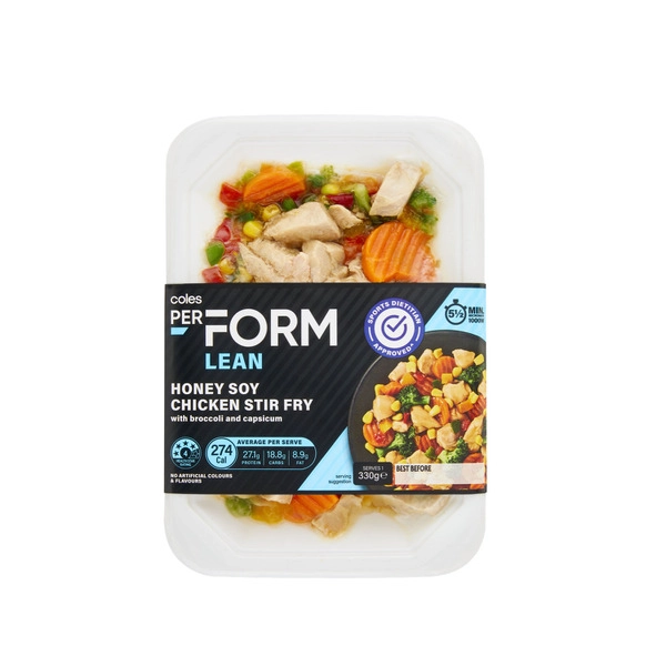 Coles Perform Honey Soy Chicken Stir Fry 330g