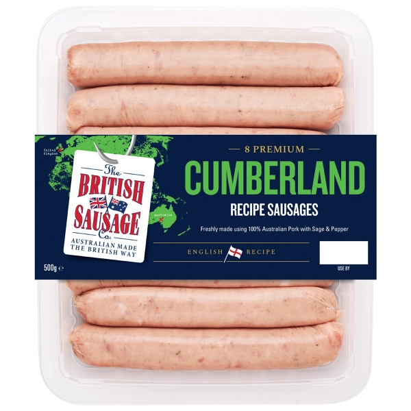 British Sausage Co. Thin Cumberland Sausages                                                                                      500g