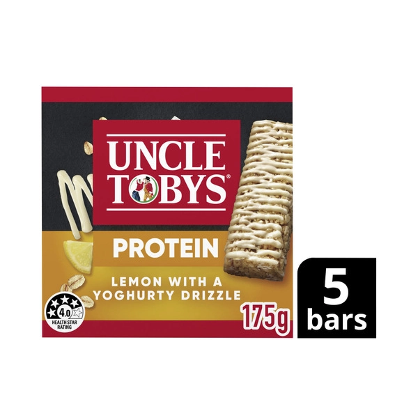 Uncle Tobys Nutritious Snacks Protein Bar Lemon Yoghurty Drizzle 175g