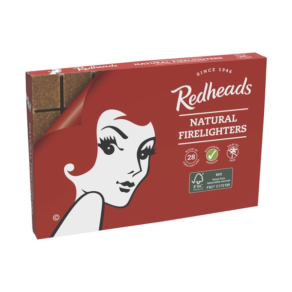 Redheads Natural Firelighter Blocks 28 pack