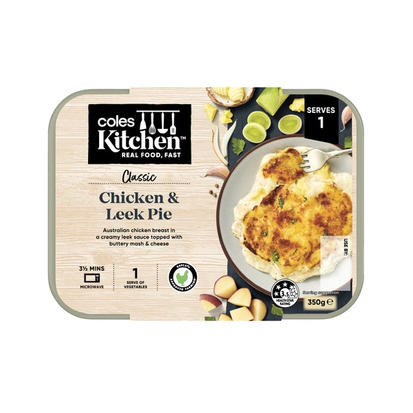 Coles Kitchen Chicken Leek Pie 350g