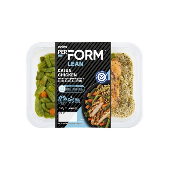 Coles Perform Lean Cajun Chicken Quinoa 350g